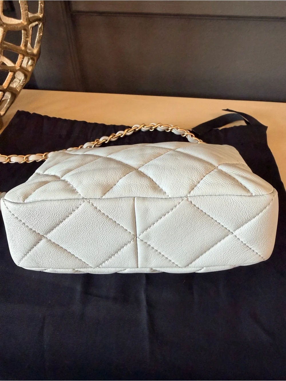 Chanel 22S Baby Blue Lambskin Plexiglass Coco Love Mini Flap | Microchipped ✨ - Picture 5 of 11